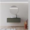 DEGHI Mobile bagno sospeso 120 cm verde cemento con top - Sleek