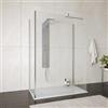 DEGHI Box doccia walk-in tre lati 70x100x70 cm vetro anticalcare trasparente 8 mm e profilo cromo 200h - Keep