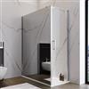 DEGHI Box doccia 150X80 cm lato fisso specchiato con battente e profilo cromo 200h - Artego Duo
