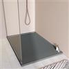 DEGHI Piatto doccia 70x120 cm grigio scuro effetto pietra riducibile - Block