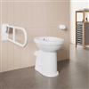 DEGHI Vaso bidet ergonomico da 50h cm in ceramica bianco con scarico a parete