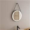 DEGHI Specchio led per bagno Ø 45 cm con cornice nera luce fredda - Cara