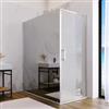 DEGHI Box doccia 160X90 cm lato fisso specchiato con battente e profilo cromo 200h - Artego Duo
