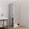 DEGHI Box doccia 80X100 cm lato fisso specchiato con battente e profilo cromo 200h - Artego Duo