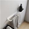 NOBILI Mensola bagno con portasalviette 63 cm in alluminio bianco - Arya