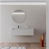 DEGHI Mobile bagno sospeso 120 cm bianco opaco sx con lavabo integrato - Sleek