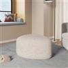 DEGHI Pouf a goccia 60x33h cm in tessuto effetto maglia beige - Graziana