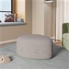 DEGHI Pouf a goccia 60x33h cm in tessuto effetto maglia grigio ghiaccio - Graziana