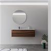 DEGHI Mobile bagno sospeso 120 cm rovere deciso sx con lavabo integrato - Sleek