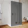 DEGHI Box doccia walk-in 70x100 cm angolare con vetro fumè e profilo cromo 200h - Keep