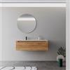 DEGHI Mobile bagno sospeso 120 cm rovere gold sx con lavabo integrato - Sleek