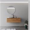 DEGHI Mobile bagno sospeso 120 cm rovere gold sx con top - Sleek