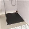 DEGHI Piatto doccia 80x100 in resina effetto pietra ardesia nero - Kalf