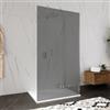 DEGHI Box doccia walk-in 80x100 cm angolare con vetro fumè e profilo cromo 200h - Keep
