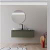 DEGHI Mobile bagno sospeso 120 cm verde cemento sx con top - Sleek