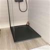 DEGHI Piatto doccia 70X90 in resina effetto pietra ardesia nero - Kalf