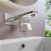 DEGHI Miscelatore lavabo a muro canna 25 cm spazzolato - Wing