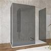 DEGHI Box doccia walk-in tre lati 80x120x80 con vetro anticalcare fumè e profilo cromo - Keep