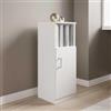 DEGHI Mobile multiuso 31 cm in legno bianco a 3 scomparti - Aralia