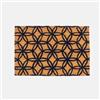 DEGHI Zerbino 40x60 cm antiscivolo in fibra naturale coir con disegno geometrico blu