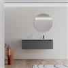 DEGHI Mobile bagno sospeso 120 cm antracite dx con lavabo integrato - Sleek