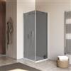 DEGHI Box doccia 70X85 cm battente 85 cm con vetro temperato fumé e profilo cromo 195h - Nilo
