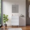DEGHI Mobile bagno a terra 60 cm bianco opaco con lavabo - Calipso