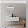 DEGHI Mobile bagno portalavabo sx 120 cm bianco opaco e top rovere deciso - Sleek