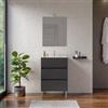 DEGHI Mobile bagno a terra 60 cm antracite con lavabo - Calipso
