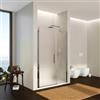 DEGHI Box doccia nicchia 120 cm battente 70 cm e lato fisso con vetro opaco e profilo cromo 195h - Nilo