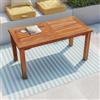 DEGHI Tavolino da giardino 100x50 cm in legno teak - Louis