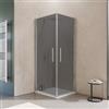 DEGHI Box doccia 70X85 cm doppio battente con vetro temperato fumé e profilo cromo 195h - Nilo