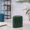 DEGHI Pouf a goccia 35x45 cm in velluto verde bosco - Tear