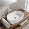 VITRA Lavabo a bacinella 55x34 cm bianco d'appoggio in ceramica opaca - Cloe