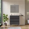 DEGHI Mobile bagno a terra 80 cm antracite opaco con lavabo - Calipso