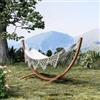 DEGHI Supporto per amaca da giardino 317x119x121h cm in legno naturale