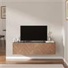 DEGHI Mobile porta tv 120 cm antracite e rovere effetto parquet con 2 ante - Betka