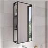 DEGHI Specchio contenitore 36x75h cm in metallo nero con ripiani - Marla