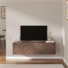 DEGHI Mobile porta tv 120 cm noce effetto parquet con 2 ante - Betka