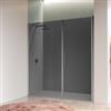 DEGHI Box doccia nicchia 180 cm battente 80 cm e lato fisso con vetro temperato fumé e profilo cromo 195h - Nilo