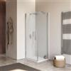 DEGHI Box doccia 60x80 cm battente in vetro temperato 6mm opaco e profilo cromo 195h - Nilo