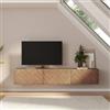 DEGHI Mobile porta tv 180 cm rovere effetto parquet con 3 ante - Betka