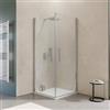 DEGHI Box doccia 80X75 cm doppio battente con vetro temperato opaco e profilo cromo 195h - Nilo