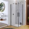 DEGHI Box doccia 85X75 cm doppio battente con vetro temperato opaco e profilo cromo 195h - Nilo