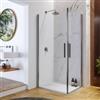 DEGHI Box doccia 95X75 cm doppio battente con vetro temperato opaco e profilo cromo 195h - Nilo