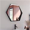 DEGHI Specchio led 70x80 cm nero opaco luce fredda - Apis