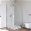 DEGHI Box doccia 90x90 cm battente in vetro temperato 6mm opaco 195h - Nilo