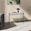DEGHI Consolle 110 cm in vetro con 2 cassetti e top bianco - City