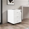 DEGHI Cassettiera 40x52h cm in legno bianco con 3 cassetti su ruote - Artik
