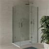 DEGHI Box doccia 80x100 cm doppio soffietto in cristallo anticalcare trasparente 195h - Tempo Evo